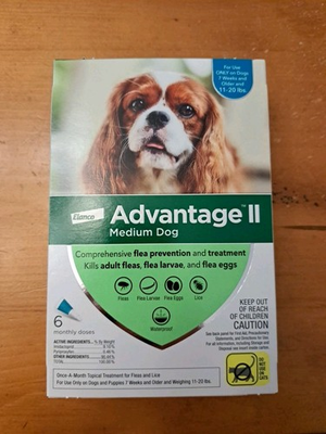 #ad Advantage II for Medium Dog 11 20 Lbs 6 Pack Free shipping $59.99