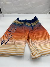 Youth boys Large Swim Trunks Board Shorts Orange Blue Salt Life BM