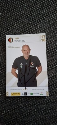 JAN WOUTERS #3 FEYENOORD FC BAYERN M HOLLAND WORLD CUP AUTOGRAPH CARD ORIGINAL SIGNED