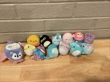 Squishmallow Squishville Lot of 12 Assorted Mini Stuffed Plush With Airplane