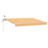 Vidaxl Einziehbare Markise Sand 400 X 350 Cm Polyester Und Metall Neu