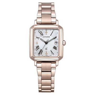 Unused CITIZEN xC ES9506-62 White hikari collection Square Women's Watch in Box