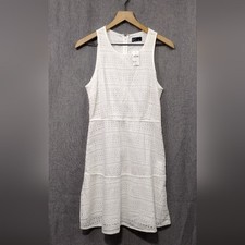 NWT GAP Eyelet Tiered Babydoll Sun Dress Women's 4 White Beach Vacation Coastal