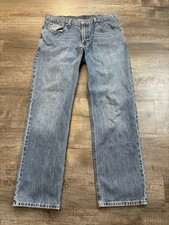 Cinch Men’s White Label Jeans 35x34 Light Wash Relaxed Fit Straight Western C99