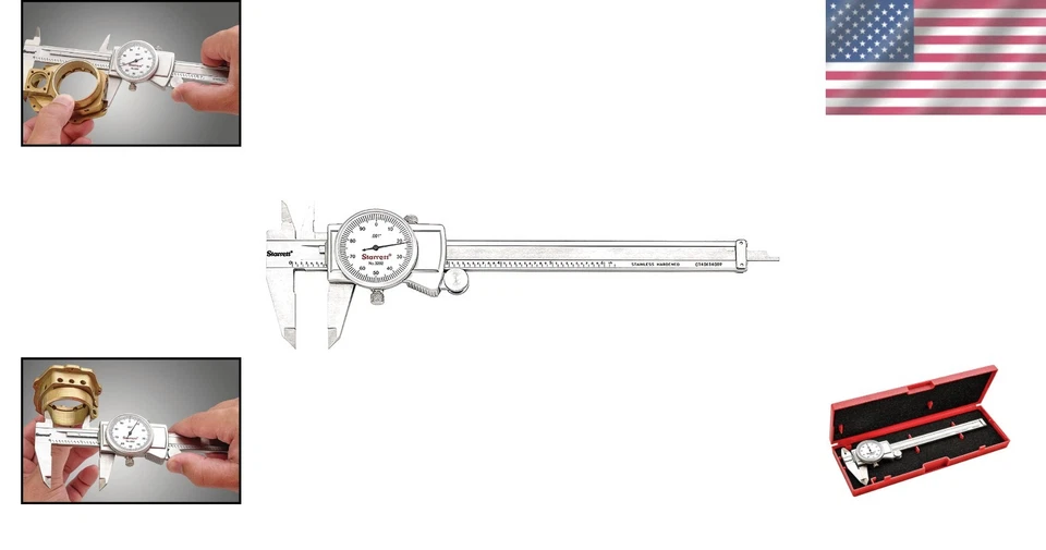Robust Stainless Steel Dial Caliper - 0-6" Range, White Face - Image 2 of 4