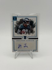 Shelton Gibson 2017 Impeccable Rookie Auto Card #189 Blue #/10. rookie card picture