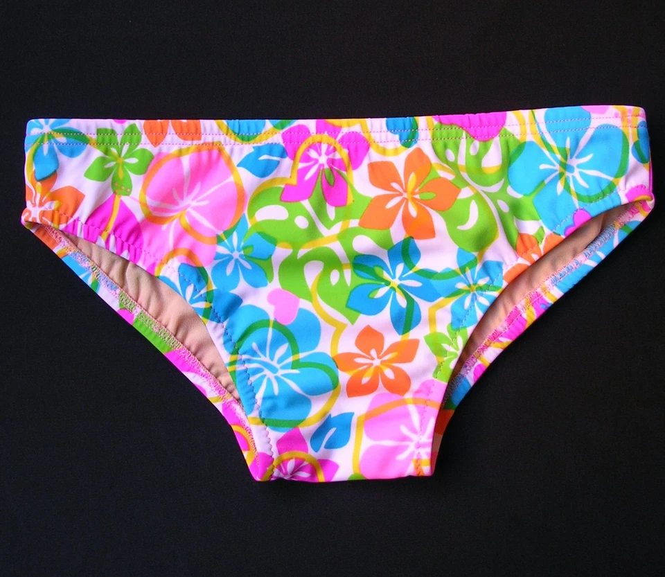 MEN'S Swim Brief Swimsuit in Regular or Low Rise in Maui White Floral Print - Image 3 of 4