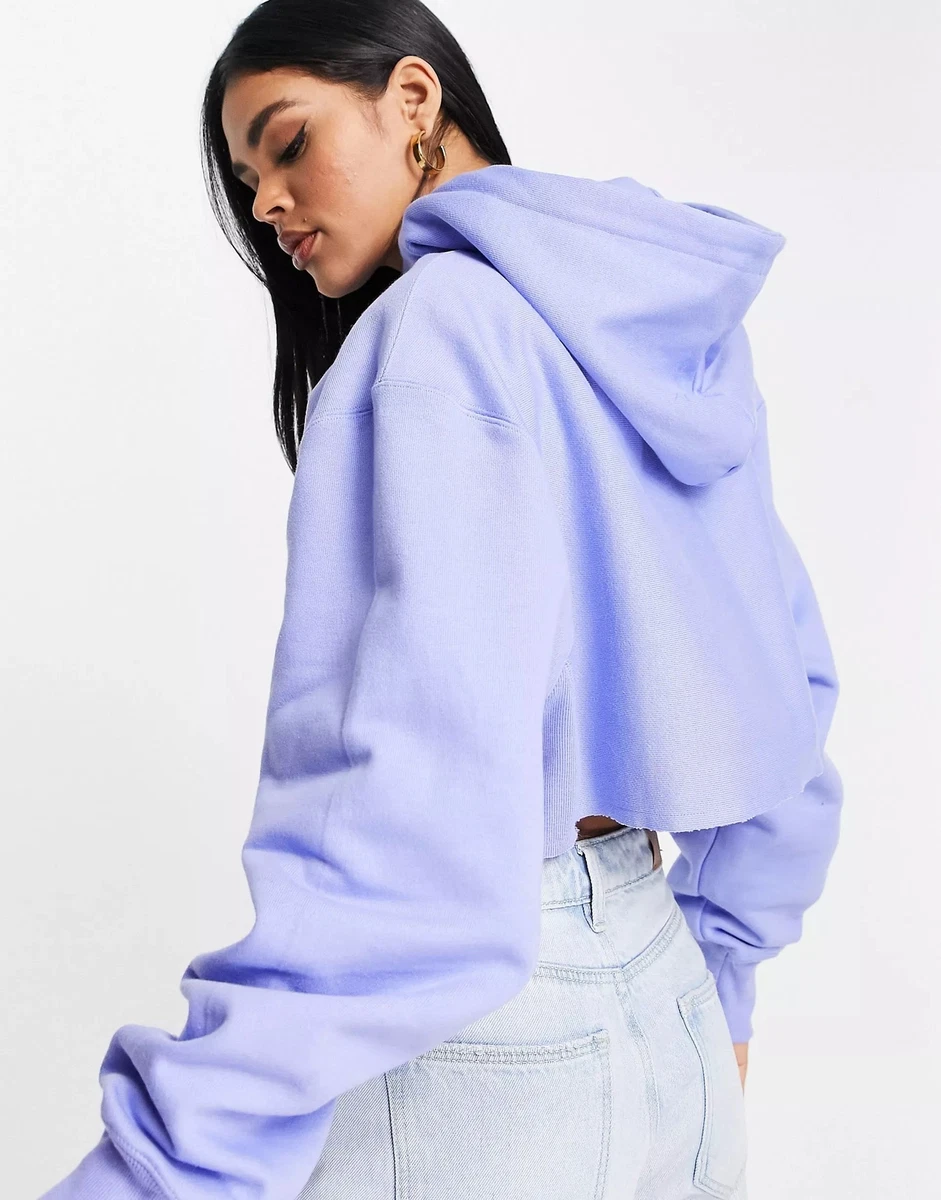 Champion cropped store hoodie blue