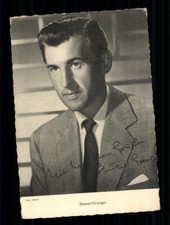 Stewart Granger WS Druck Autogrammkarte TOP ## BC 162156