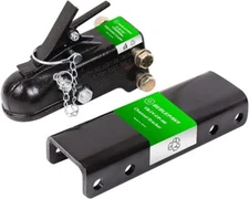 Adjustable Trailer Coupler 2-5/16" Hitch Ball Channel Mount Heavy Duty Weld on