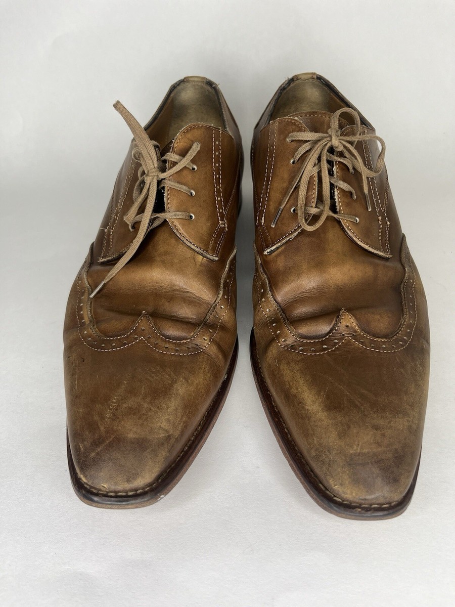 Jose Real Mens Sz 43 (US 10) Brown Leather Oxford Dress  display picture 3