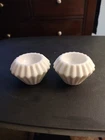 Vintage milk glass candle holders