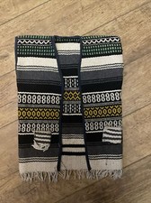 Vintage 1970s Child Size Peruvian Serape Poncho Blanket Wool Vest Fringe Indian