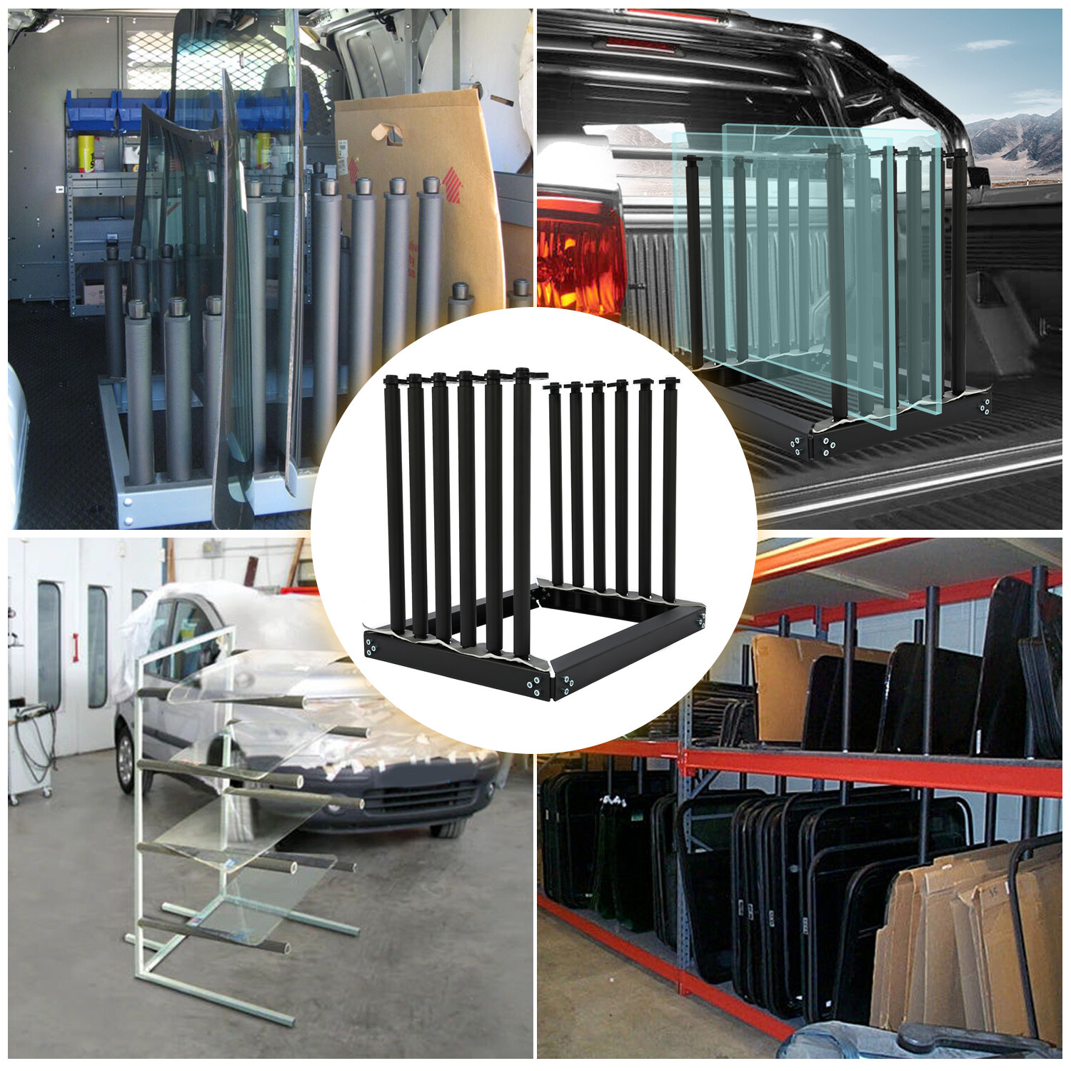 Windshield Rack 5 Lite, 5-Lite Auto Glass Cargo Rack W/ Protection Pad