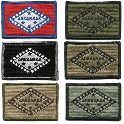 VELCRO  BRAND Fastener Morale HOOK Arkansas Little Rock State Patches 3x2''