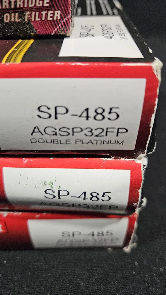 SET OF (12) BRAND NEW FORD MOTORCRAFT SP-485 DOUBLE PLATINUM SPARK PLUGS - Image 2 of 3