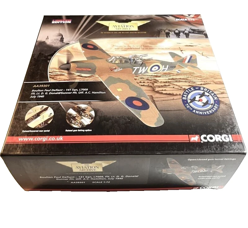 Corgi Aviation Archive 1:72 AA39301 Boulton Paul Défiant Mk Raf 141 Sqn, L7009 - Photo 2/4