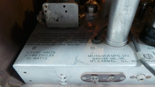ANTIQUE MEISSNER FM TUBE RADIO MODEL 8C - Picture 9 of 10