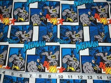 NEW Super Hero Batman Patchworks 100 Cotton Fabric 23"L x 21"W