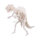 3D Dinosaur Rex Wooden Puzzle Educational Toy Shipping 24-48H to1484