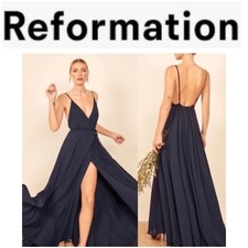 Reformation Callalily Dress in Navy Blue Size 4