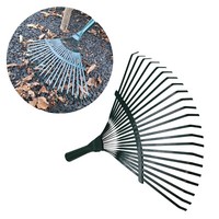 Garten Rechen Laubrechen FäCherrechen FäCherbesen Metall GrüN Lackiert 22 Zinken