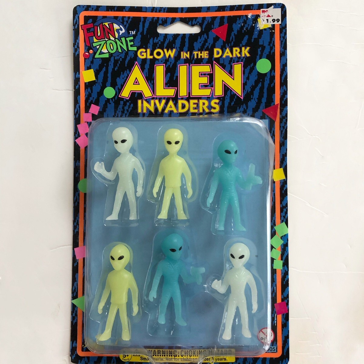 Alien Invaders Set of 6 Glow in Dark Imperial Toy Corp 2000