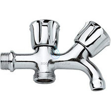 RUBINETTO DOPPIO USO ATTACCO LAVATRICE LAVASTOVIGLIE 1/2 + 3/4