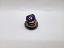 Vintage Number 12 Purple Striped Small Pool Ball Replacement 1  "