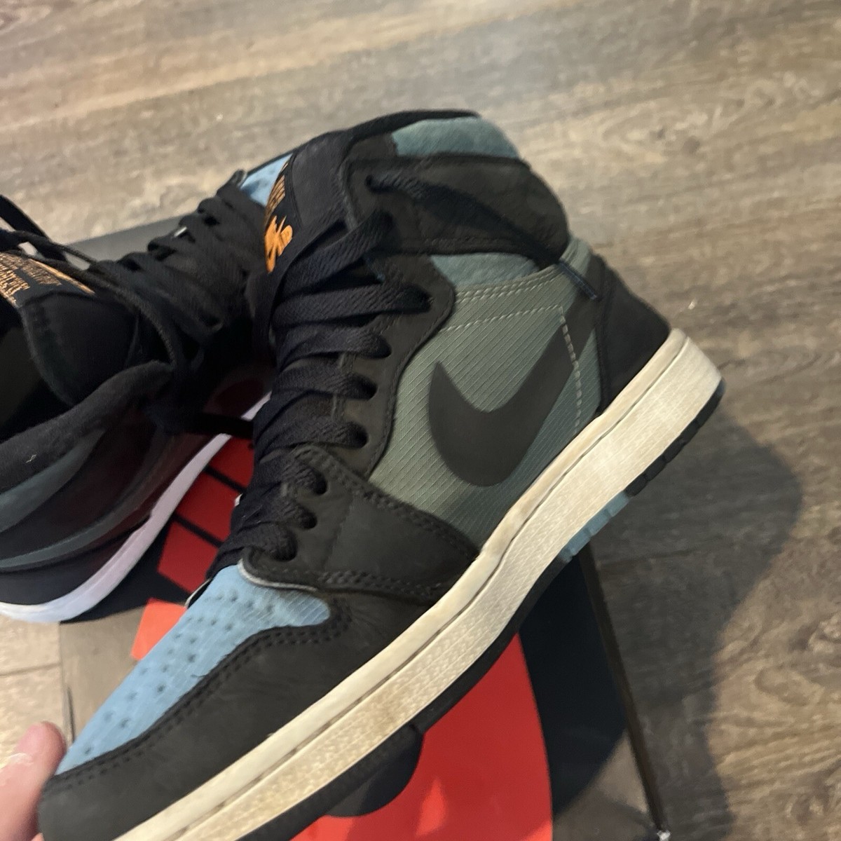 Size 8 - Air Jordan 1 Element GORE-TEX High Black Olive Used WITH