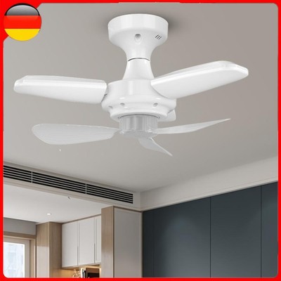 Silent Ceiling Fan with LED Light Remote Control Small Ceiling Fan for Bedroom