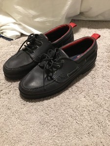black polo boat shoes