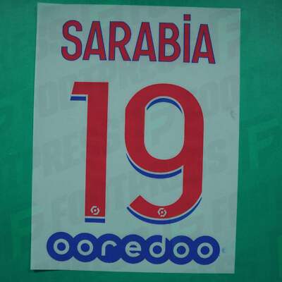 Offizielle Beflockung - Paris Saint-Germain, Sarabien, 2020/2021, Away, rot/blau
