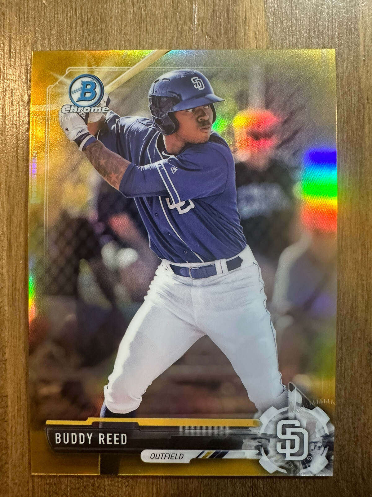 2017 Bowman Draft - Chrome Buddy Reed #BDC-67 Gold Refractor /50 (RC ...