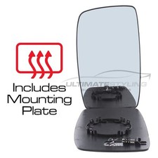 Wing Mirror Glass Fits Fiat Scudo 270 Van 2007-2017 Heated Convex Passenger Side