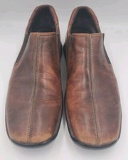 Cole Haan Slip On Loafer 9.5M Brown 161 C04269 E5 Square Toe Shoes VTG