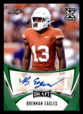2021 Leaf Draft AUTO Green #BABE1 Brennan Eagles (ref 225189)