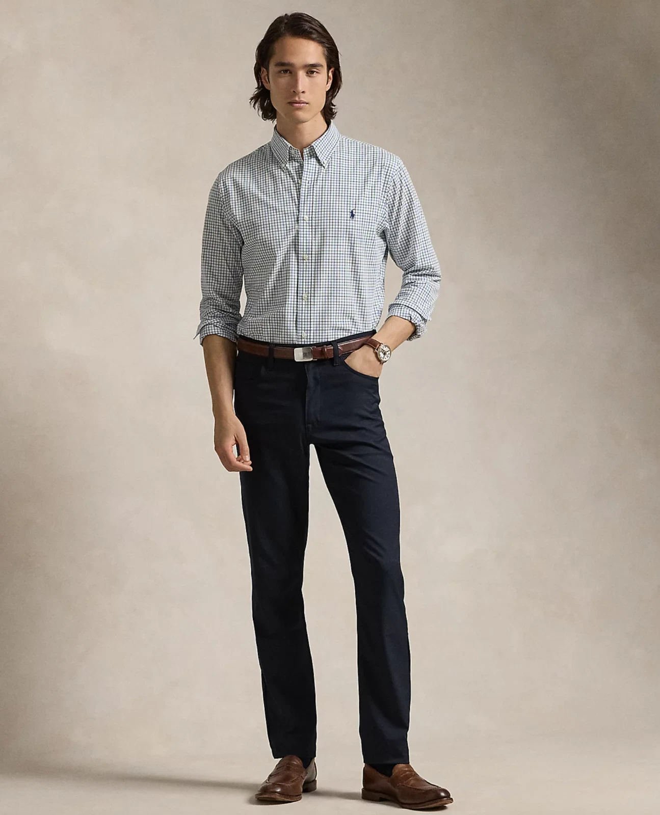 Polo Ralph Lauren Men Navy Slim-Fit Performance Twill Pants Size 36x34 NWT