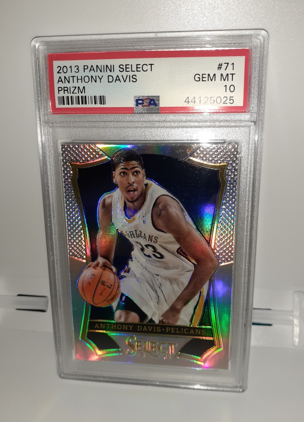 2013-14 Panini Select Silver Prizm Anthony Davis #71 PSA 10 GEM MT