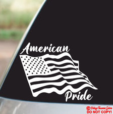 UNITED STATES AMERICAN PRIDE FLAG - VINYL DECAL STICKER CAR WINDOW WALL BUMPER