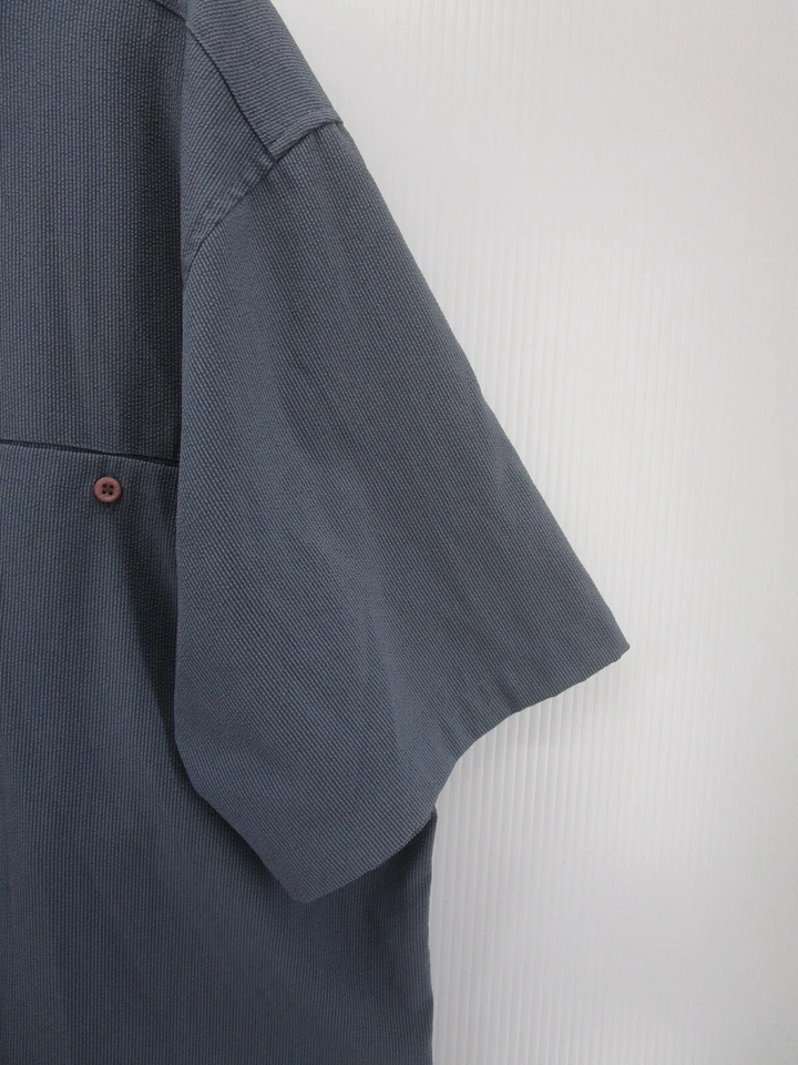 Camisa Smith de Viaje DE COLECCIÓN Hombres Grande Azul Seersucker Senderismo Ventilada Pesca Años 90 Foto 3 de 4