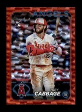 TREY CABBAGE 2024 TOPPS SERIES 1 #321 ROOKIE RED CRACKLE FOIL #168/199 BF4897