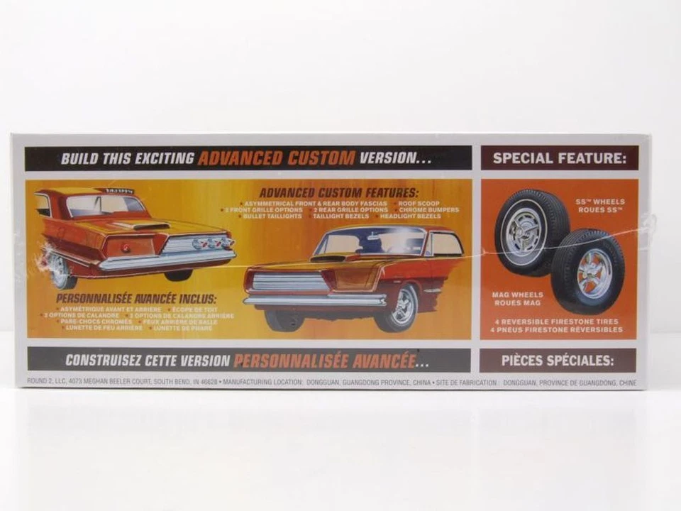 Chevrolet Impala Ss 1963 Modellino Auto Kit Costruzione Plastica 1:25 AMT - Immagine 2 di 3