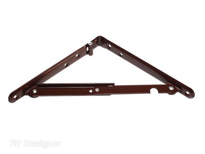 American Motorhome RV 8" x 8" Folding Shelf Bracket Brown Pair h505