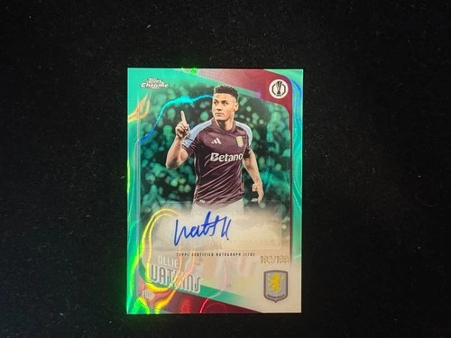 Ollie Watkins 2025-26 Topps Chrome UEL Auto /199 #CA-OW Aston Villa