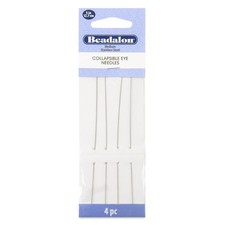 Beadalon Collapsible Eye Beading Needles, Medium Medium, 5 inches, Stainless
