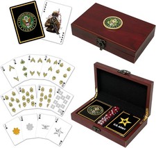 US Army Gift Set | Playing Cards & Dice | Army Rank Insignia Cards | US ARMY