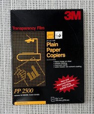 NEW 3M Transparency Film PP 2500 100 Sheets 8.5x11 for Plain Paper Copiers