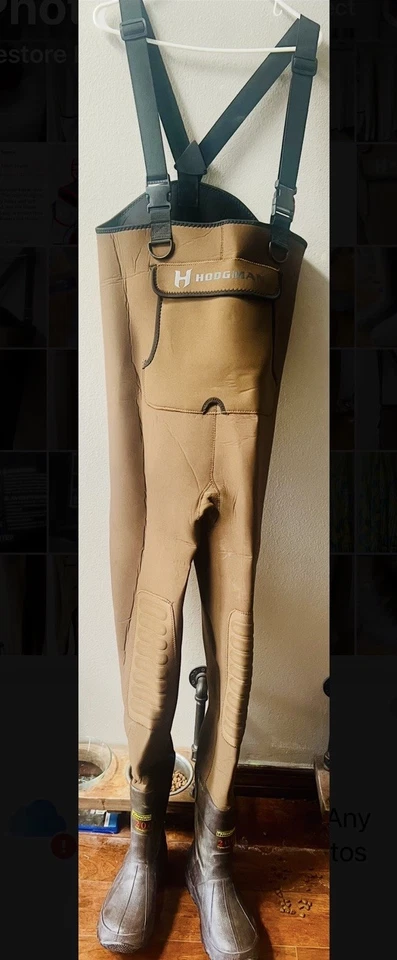Hodgman Overalls Caster Neoprene Cleated Boot Foot Chest Waders Mens Size 8 - Image 3 of 4