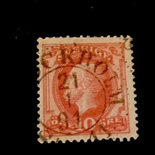 Briefmarke Schweden MiNr 38 Rundstempel Stockholm